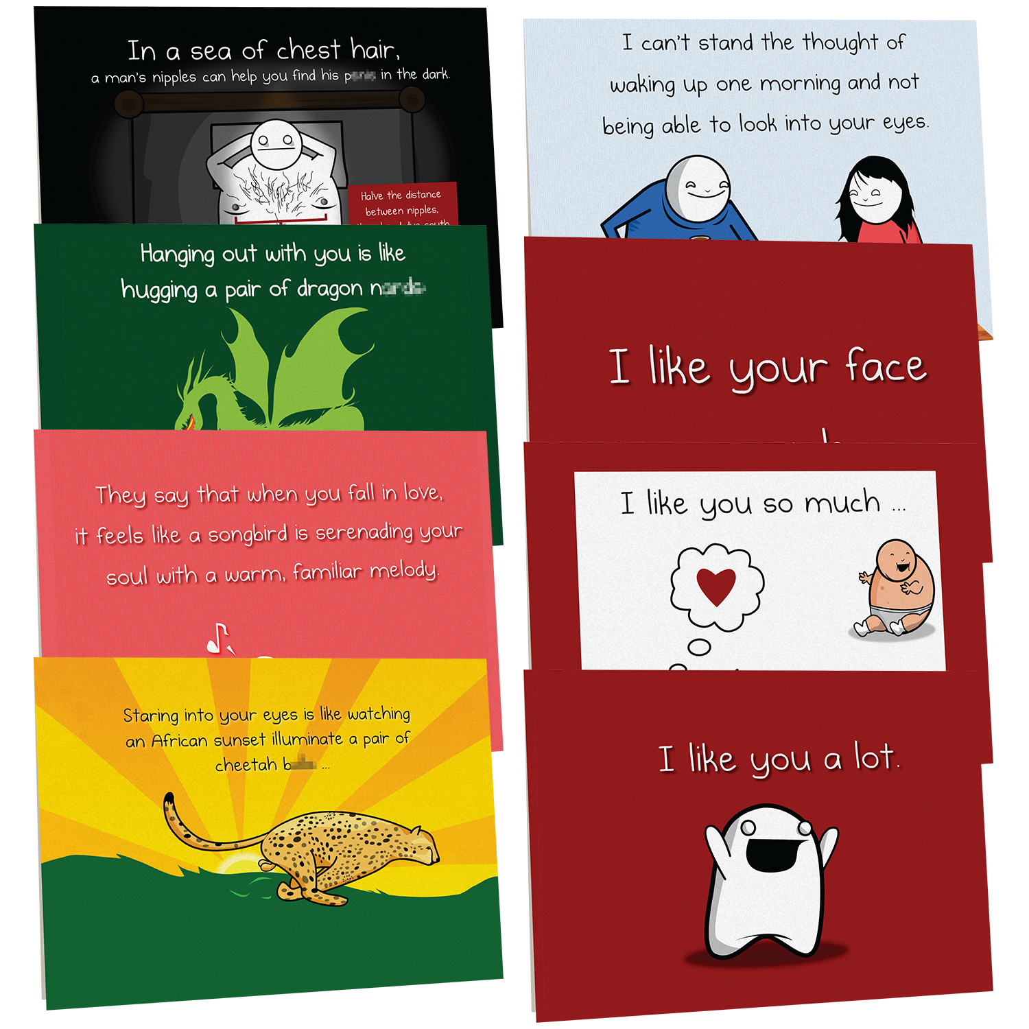 NSFW Love & Friendship Cards Vol. A - 8 pack